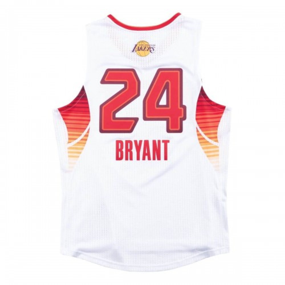 Men's All-Star West 2009 Kobe Bryant #24 White Hardwood Classics Jersey-Pro Kit Vault | Brand New 26/27 Sports Jerseys